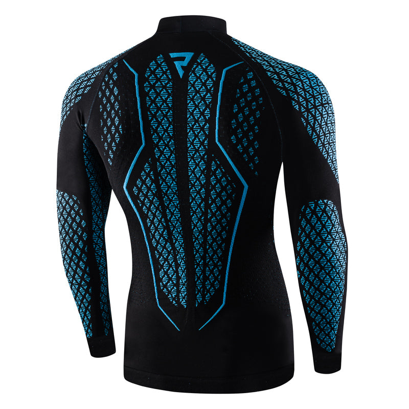 Rebelhorn Therm 2 Thermoactive Long Sleeves T-Shirt Black / Blue FREE UK Delivery, FREE 365 Day Returns | Moto Central