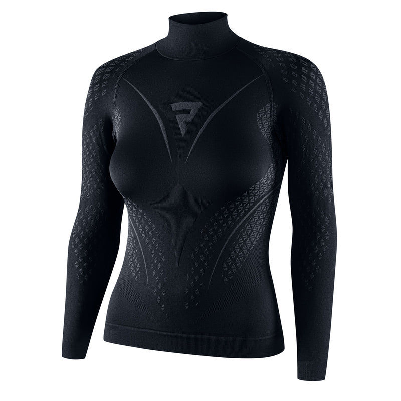 Rebelhorn Therm 2 Ladies Thermoactive Long Sleeves T-Shirt Black / Grey FREE UK Delivery, FREE 365 Day Returns | Moto Central