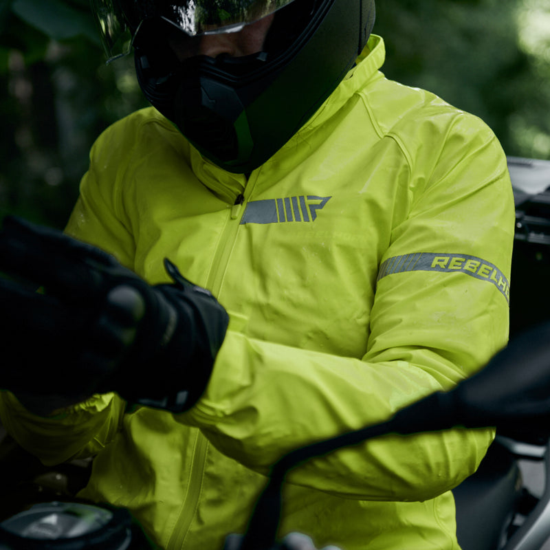 Rebelhorn Ocean Rain Over Jacket Fluo Yellow FREE UK Delivery, FREE 365 Day Returns | Moto Central