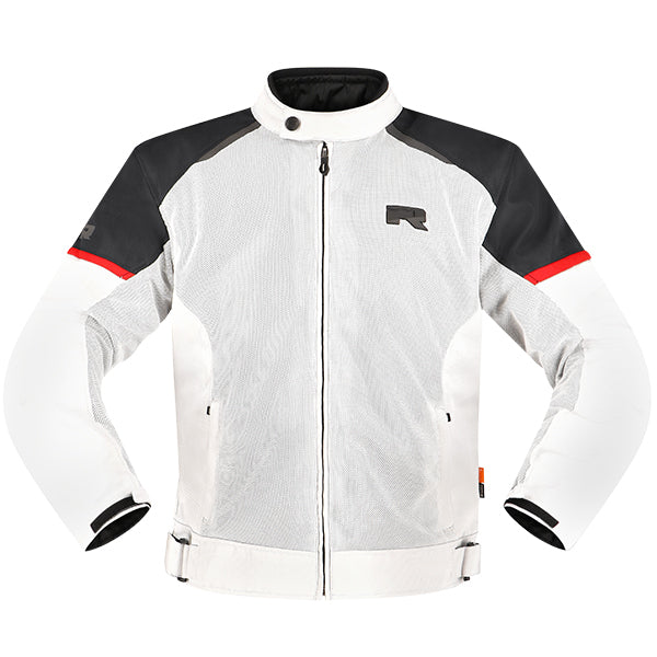 Richa Auyan Waterproof Textile Jacket Grey / Blue / Red  - FREE UK Shipping, FREE 365 Day Returns | Moto Central