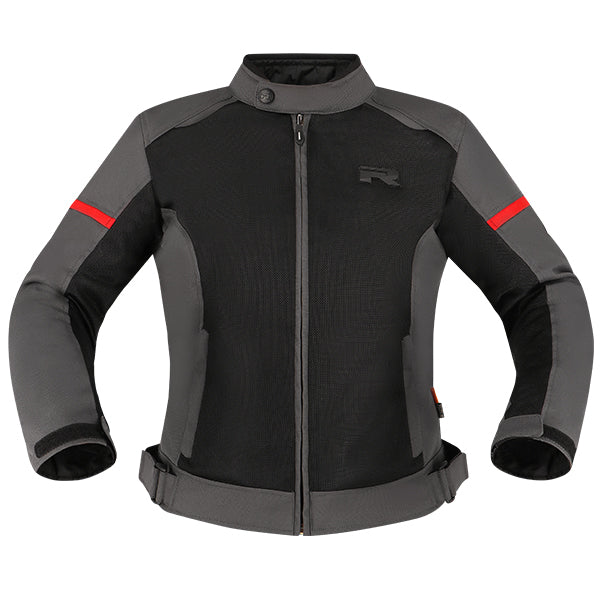 Richa Auyan Waterproof Ladies Textile Jacket Black / Grey / Red  - FREE UK Shipping, FREE 365 Day Returns | Moto Central