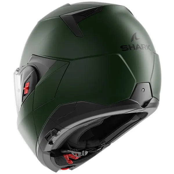 Shark OXO Helmet Blank Matt Green  - FREE UK Shipping, FREE 365 Day Returns | Moto Central