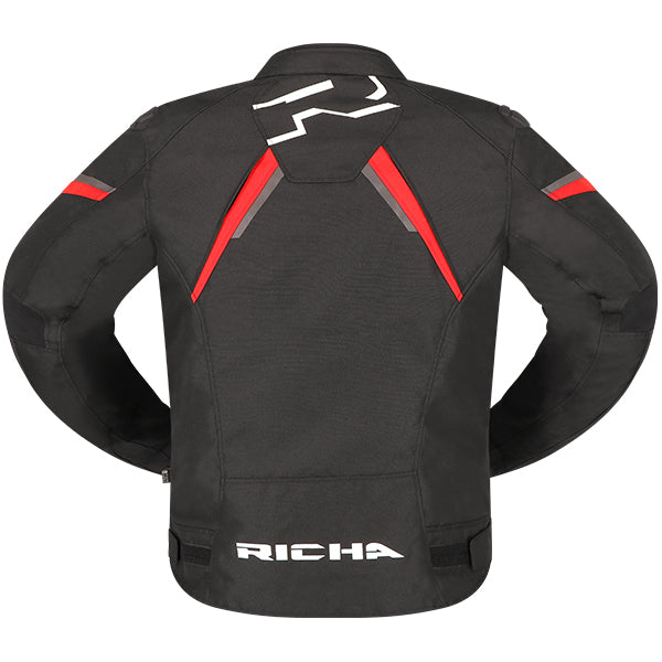 Richa Gotham 3 Waterproof Textile Jacket Black / Red  - FREE UK Shipping, FREE 365 Day Returns | Moto Central