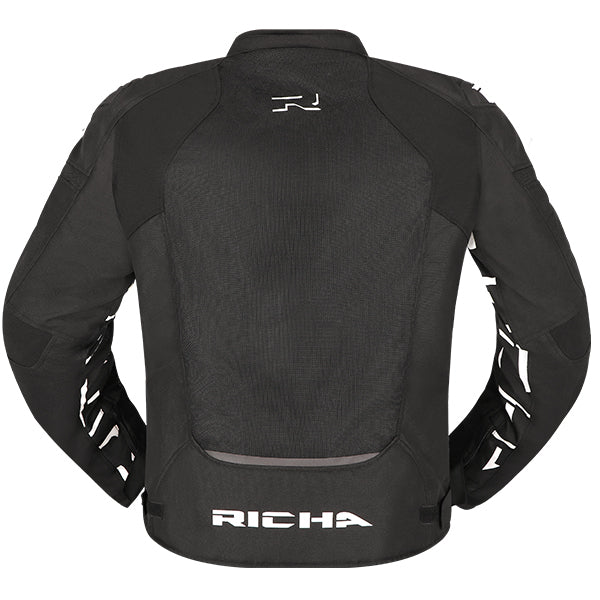 Richa Stradale Mesh Textile Jacket Black  - FREE UK Shipping, FREE 365 Day Returns | Moto Central
