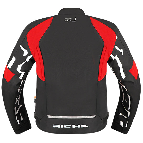 Richa Stradale Tex Waterproof Textile Jacket Black / White / Red  - FREE UK Shipping, FREE 365 Day Returns | Moto Central