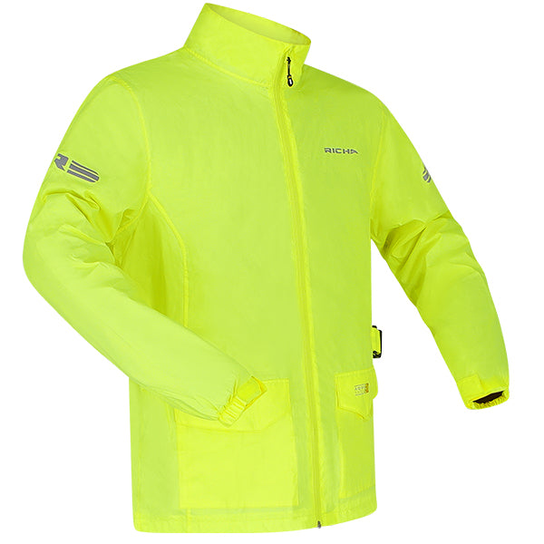Richa Monsoon Rain Over Jacket Black / Fluo Yellow  - FREE UK Shipping, FREE 365 Day Returns | Moto Central