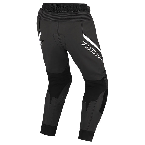 Richa Stradale Leather Trouser Black / White  - FREE UK Shipping, FREE 365 Day Returns | Moto Central