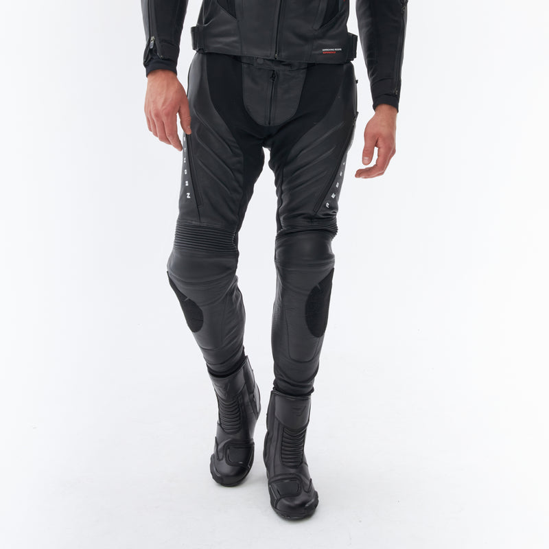 Rebelhorn Veloce Leather Trouser Black / White FREE UK Delivery, FREE 365 Day Returns | Moto Central