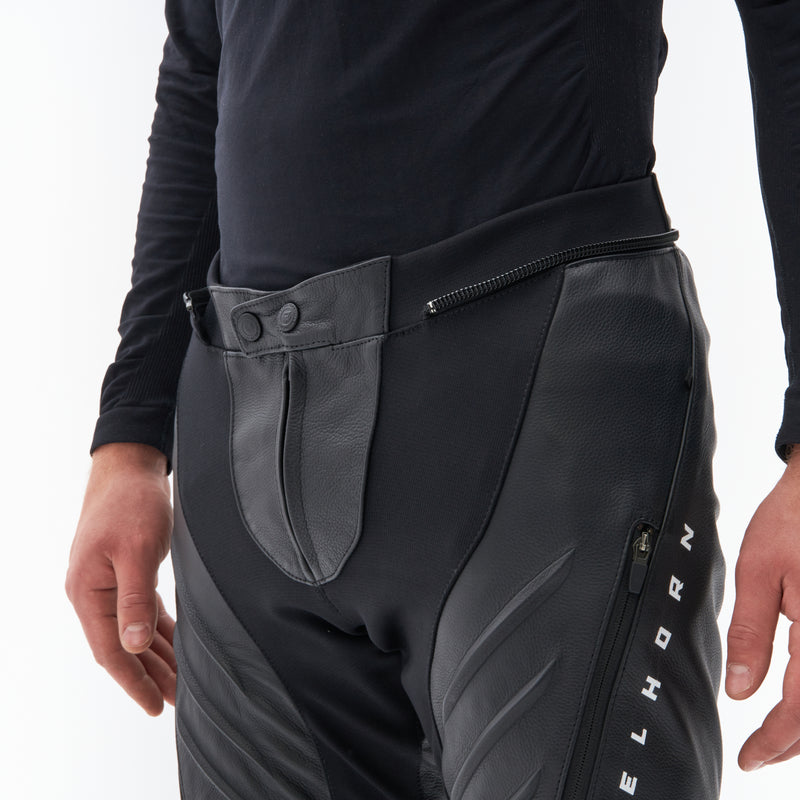 Rebelhorn Veloce Leather Trouser Black / White FREE UK Delivery, FREE 365 Day Returns | Moto Central