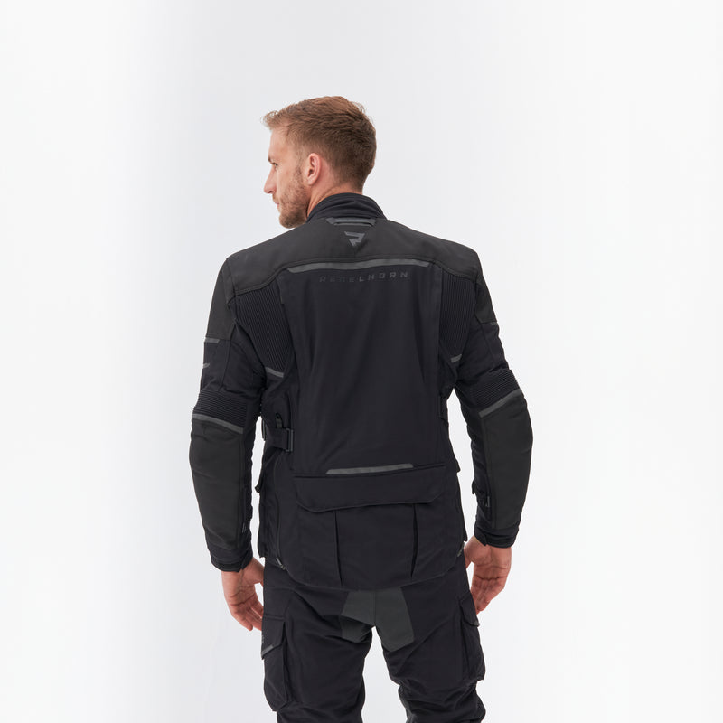 Rebelhorn Range Textile Jacket Black FREE UK Delivery, FREE 365 Day Returns | Moto Central