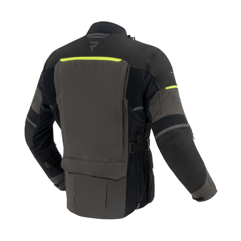 Rebelhorn Range Textile Jacket Anthracite / Black / Fluo Yellow FREE UK Delivery, FREE 365 Day Returns | Moto Central