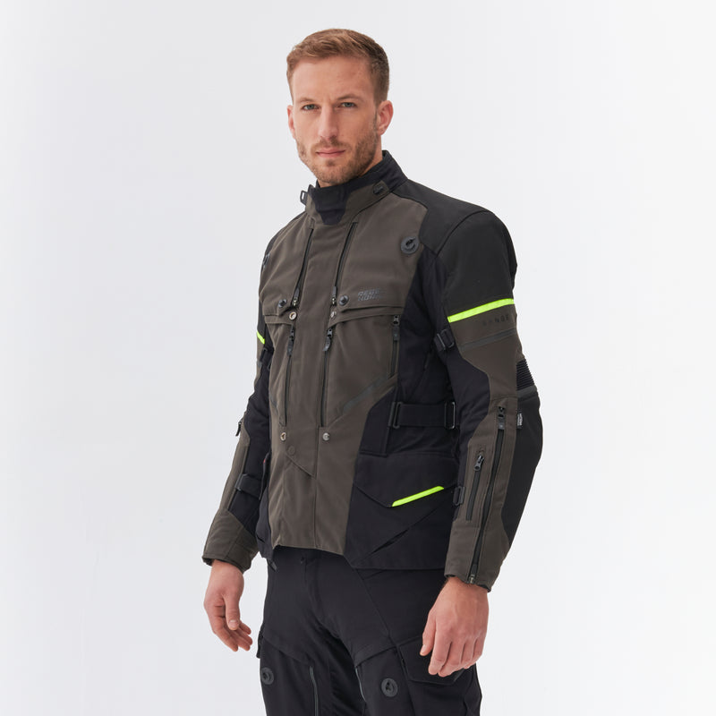 Rebelhorn Range Textile Jacket Anthracite / Black / Fluo Yellow FREE UK Delivery, FREE 365 Day Returns | Moto Central