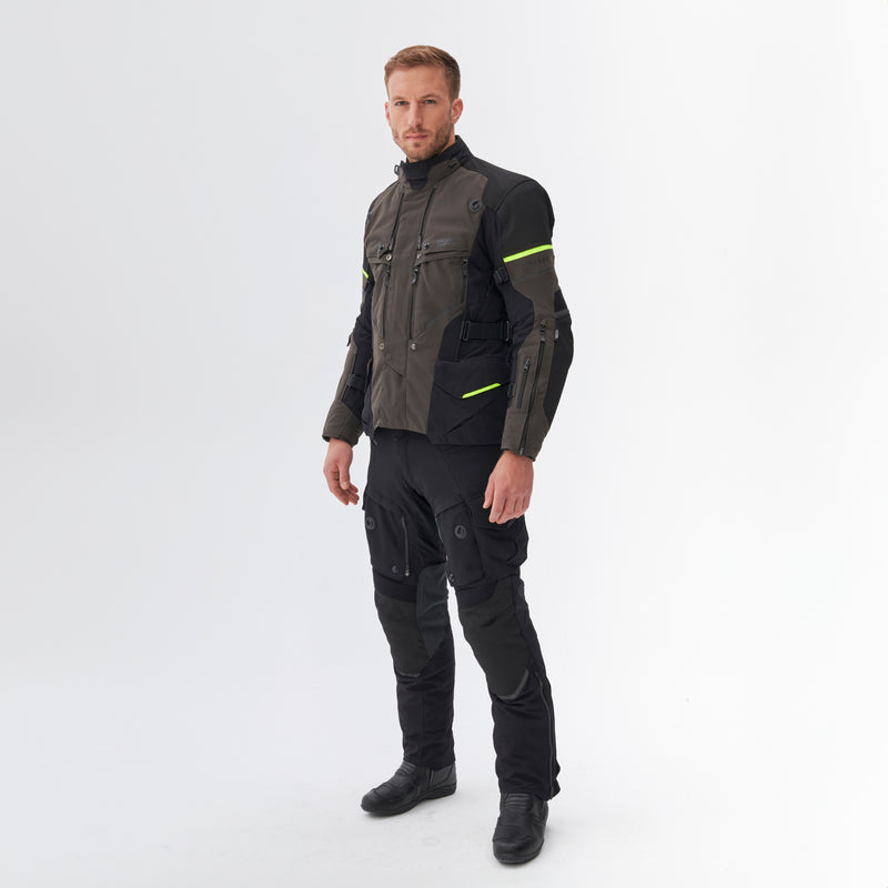 Rebelhorn Range Textile Jacket Anthracite / Black / Fluo Yellow FREE UK Delivery, FREE 365 Day Returns | Moto Central