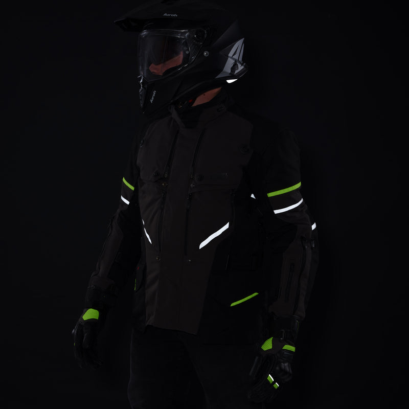 Rebelhorn Range Textile Jacket Anthracite / Black / Fluo Yellow FREE UK Delivery, FREE 365 Day Returns | Moto Central