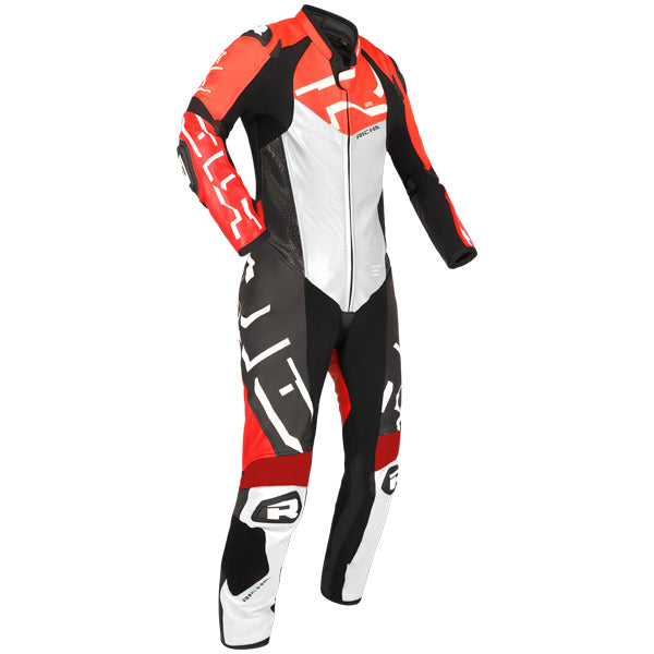 Richa Stradale GP 1 Piece Leather Suit Blood Red / White - FREE UK Shipping, FREE 365 Day Returns | Moto Central
