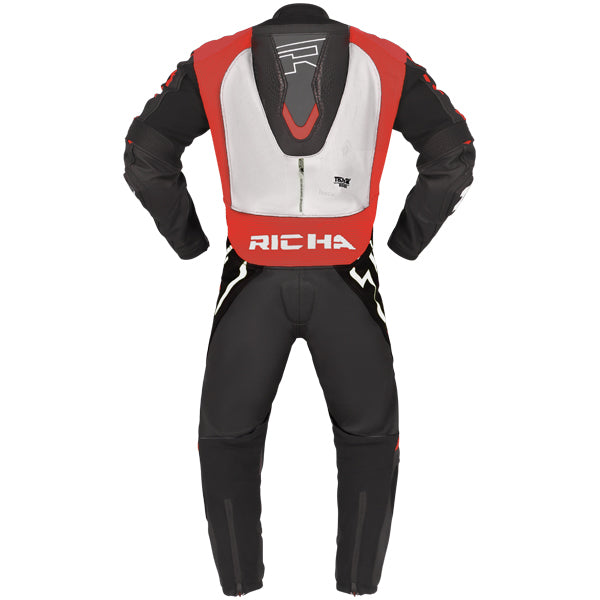 Richa Stradale GP 1 Piece Leather Suit Blood Red / White - FREE UK Shipping, FREE 365 Day Returns | Moto Central
