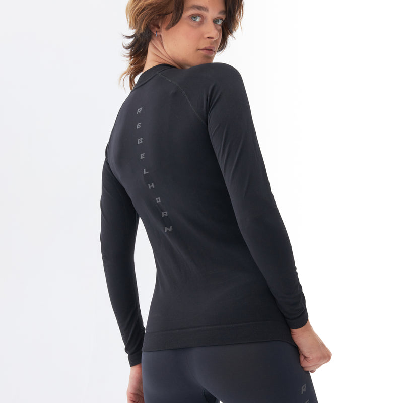 Rebelhorn Freeze 2 Ladies Thermoactive Long Sleeves T-Shirt Black FREE UK Delivery, FREE 365 Day Returns | Moto Central