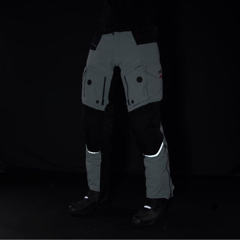 Rebelhorn Range Textile Trouser Grey / Black / Red FREE UK Delivery, FREE 365 Day Returns | Moto Central