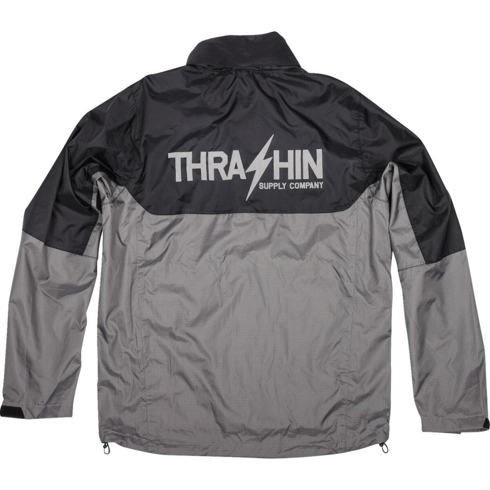 Thrashin Supply Company Mission Waterproof Rain Jacket Black / Grey