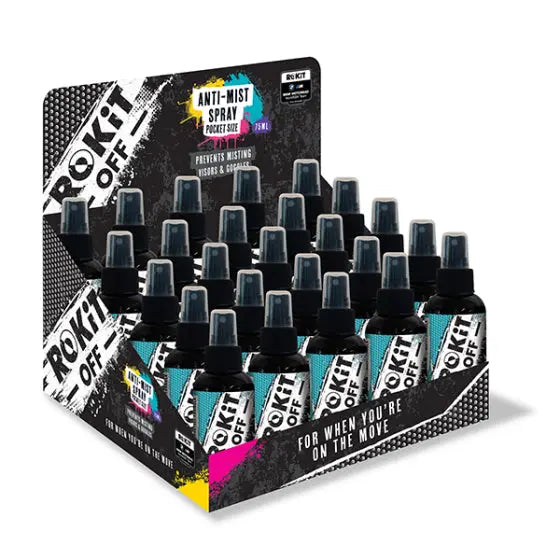 ROKiT Off Visor Anti-Mist Spray - Pack Of 25 FREE UK Delivery, FREE 365 Day Returns | Moto Central