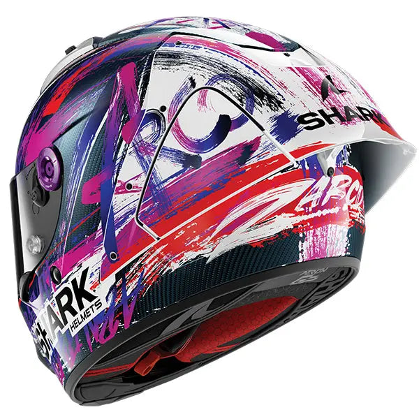 Shark Aeron-GP FIM Zarco Sign Black / Red / Violet FREE UK Delivery, FREE 365 Day Returns | Moto Central