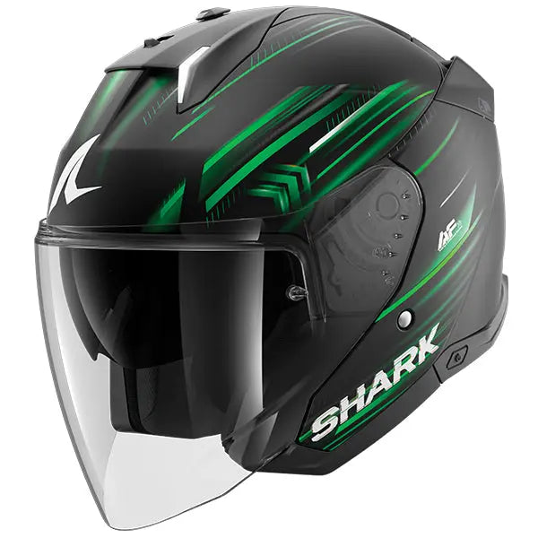 Shark Skwal i3 Jet Light-Blur Black / Green FREE UK Delivery, FREE 365 Day Returns | Moto Central