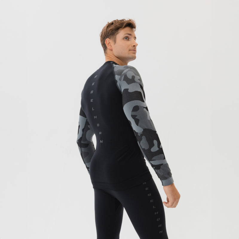 Rebelhorn Freeze 2 Thermoactive Long Sleeves T-Shirt Camo FREE UK Delivery, FREE 365 Day Returns | Moto Central