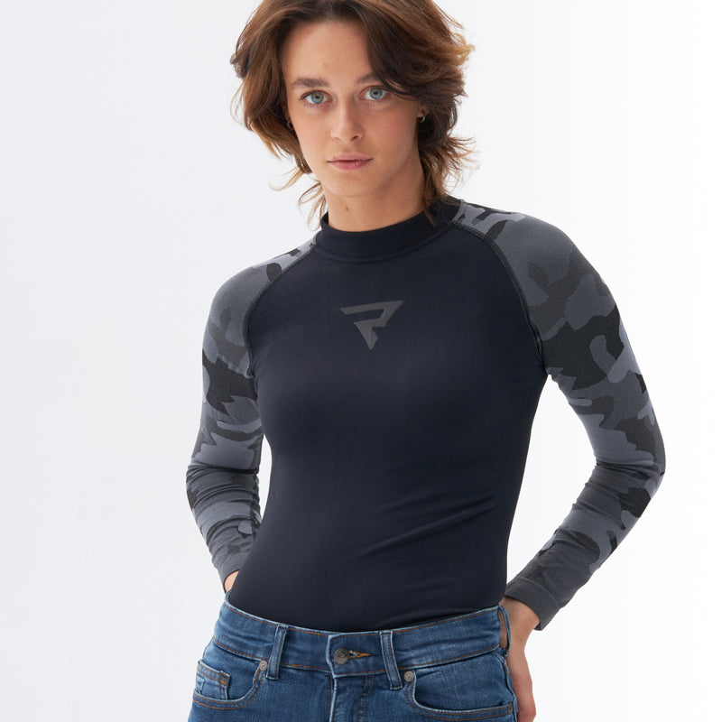 Rebelhorn Freeze 2 Ladies Thermoactive Long Sleeves T-Shirt Camo FREE UK Delivery, FREE 365 Day Returns | Moto Central