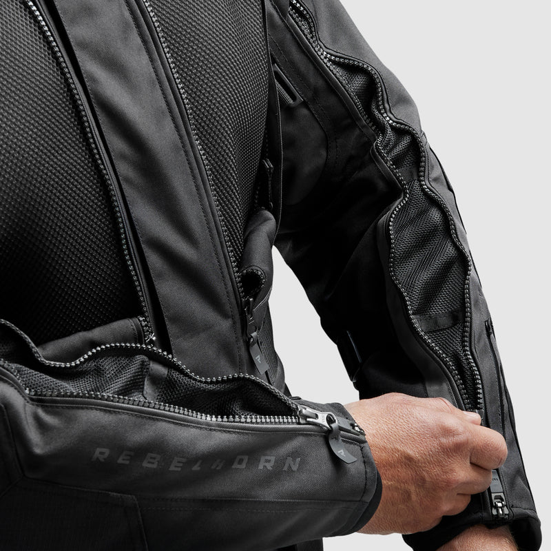 Rebelhorn Cubby 5 Textile Jacket Black FREE UK Delivery, FREE 365 Day Returns | Moto Central