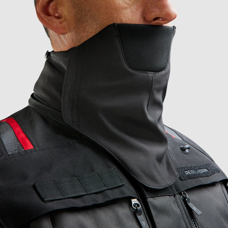Rebelhorn Cubby 5 Textile Jacket Dark Grey / Black / Red FREE UK Delivery, FREE 365 Day Returns | Moto Central