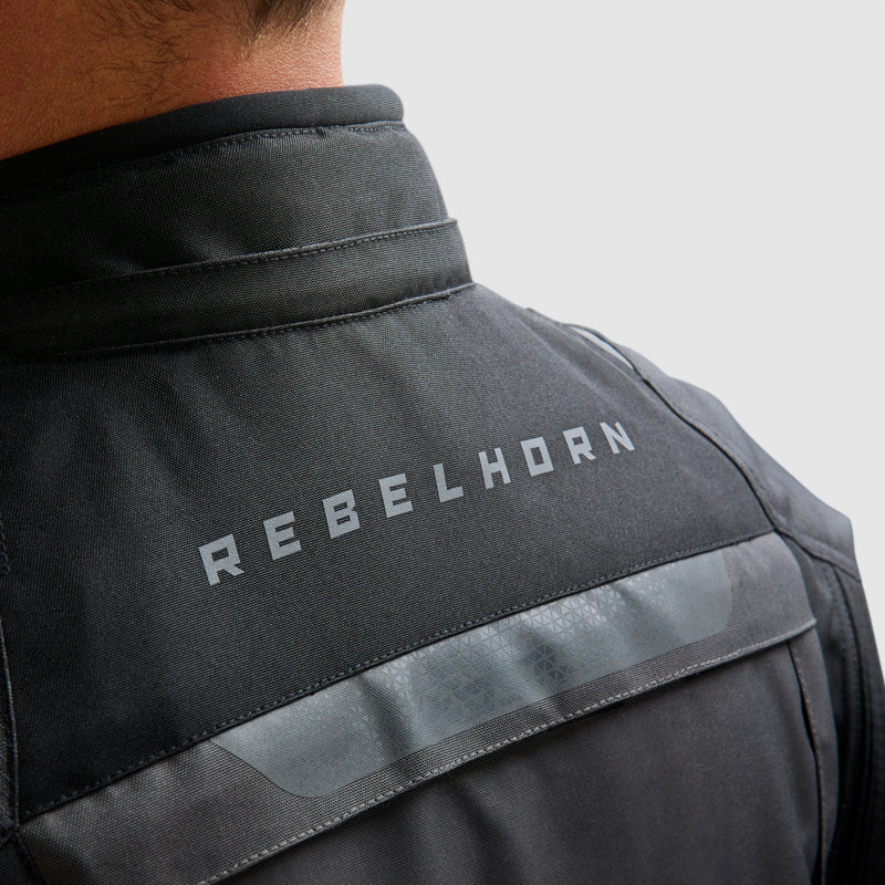 Rebelhorn Cubby 5 Textile Jacket Dark Grey / Black / Red FREE UK Delivery, FREE 365 Day Returns | Moto Central