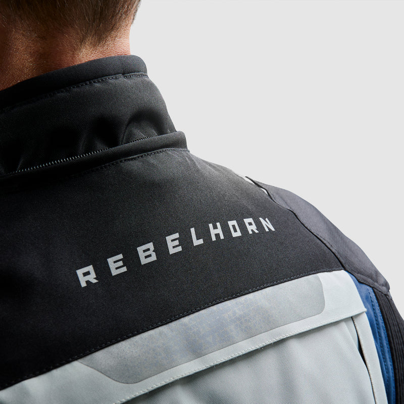 Rebelhorn Cubby 5 Textile Jacket Blue / Grey / Red FREE UK Delivery, FREE 365 Day Returns | Moto Central