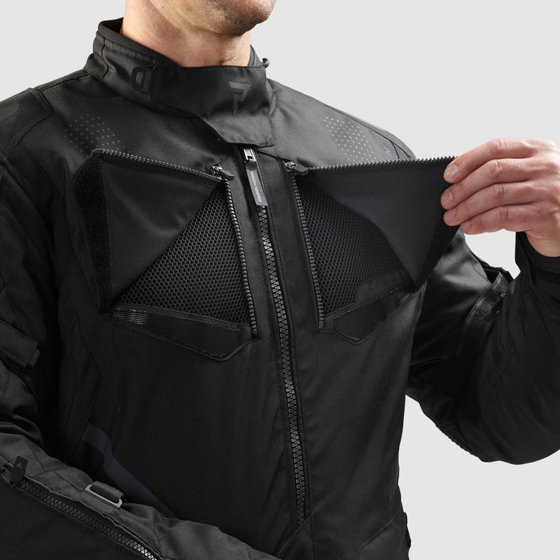 Rebelhorn Hiker 4 Textile Jacket Black FREE UK Delivery, FREE 365 Day Returns | Moto Central
