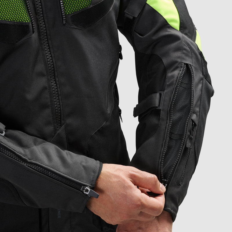 Rebelhorn Hiker 4 Textile Jacket Dark Grey / Black / Fluo Yellow FREE UK Delivery, FREE 365 Day Returns | Moto Central