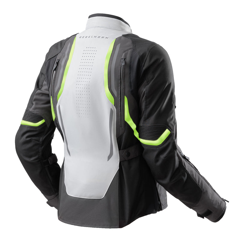 Rebelhorn Hiker 4 Ladies Textile Jacket Black / Grey / Fluo Yellow FREE UK Delivery, FREE 365 Day Returns | Moto Central