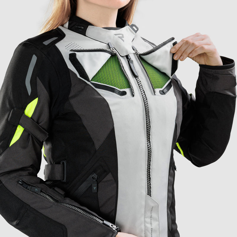 Rebelhorn Hiker 4 Ladies Textile Jacket Black / Grey / Fluo Yellow FREE UK Delivery, FREE 365 Day Returns | Moto Central