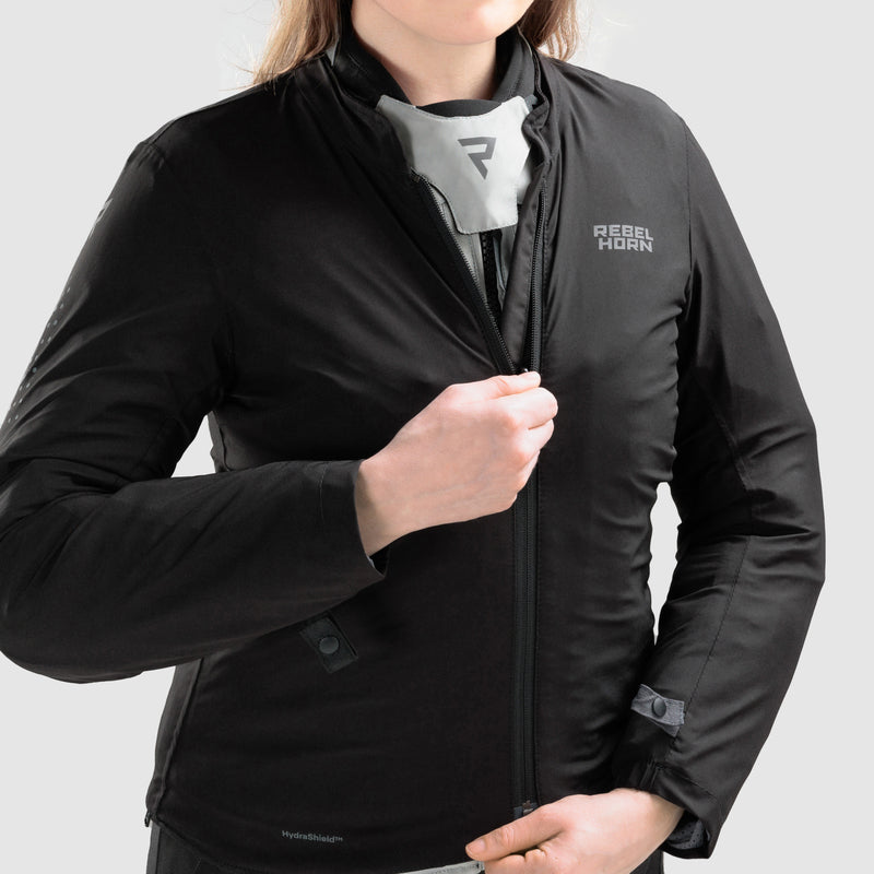 Rebelhorn Hiker 4 Ladies Textile Jacket Black / Grey / Fluo Yellow FREE UK Delivery, FREE 365 Day Returns | Moto Central
