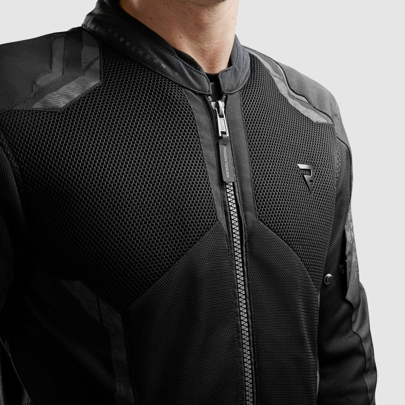 Rebelhorn Jax Textile Jacket Black FREE UK Delivery, FREE 365 Day Returns | Moto Central