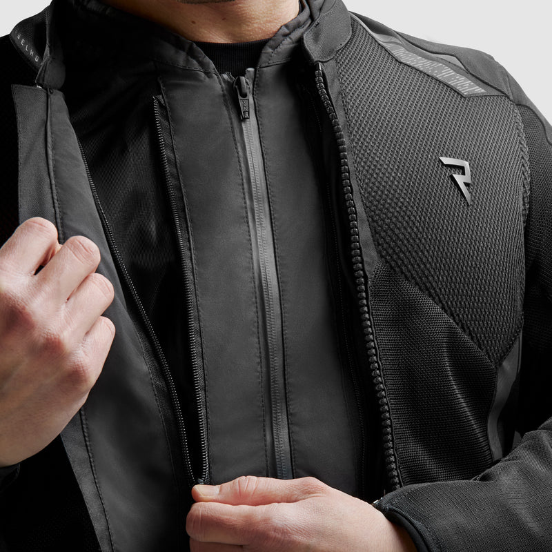 Rebelhorn Jax Textile Jacket Black FREE UK Delivery, FREE 365 Day Returns | Moto Central