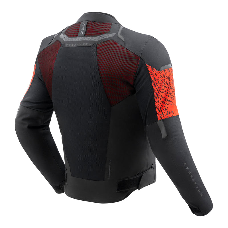 Rebelhorn Jax Textile Jacket Black / Red FREE UK Delivery, FREE 365 Day Returns | Moto Central