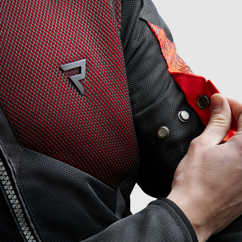 Rebelhorn Jax Textile Jacket Black / Red FREE UK Delivery, FREE 365 Day Returns | Moto Central