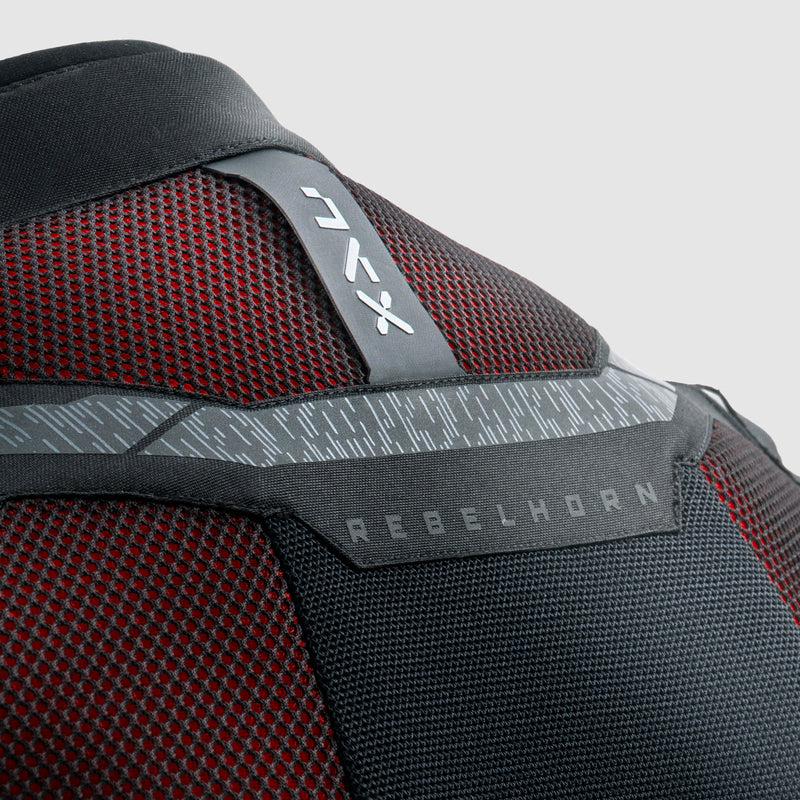 Rebelhorn Jax Textile Jacket Black / Red FREE UK Delivery, FREE 365 Day Returns | Moto Central