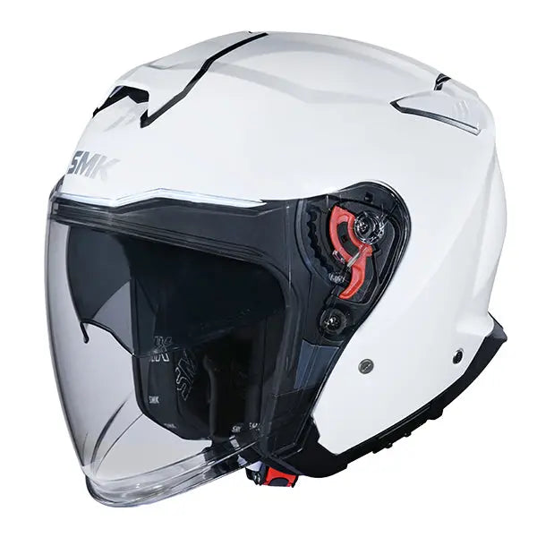 SMK GTJ Unicolour GL100 White FREE UK Delivery, FREE 365 Day Returns | Moto Central