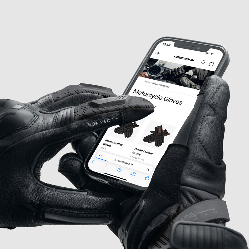 Rebelhorn Viper Gloves Black FREE UK Delivery, FREE 365 Day Returns | Moto Central