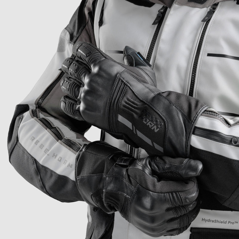 Rebelhorn Tracer Gloves Black FREE UK Delivery, FREE 365 Day Returns | Moto Central