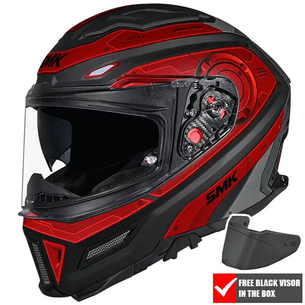 SMK Agnar Cyborg MA263 Black / Red / Anthracite FREE UK Delivery, FREE 365 Day Returns | Moto Central