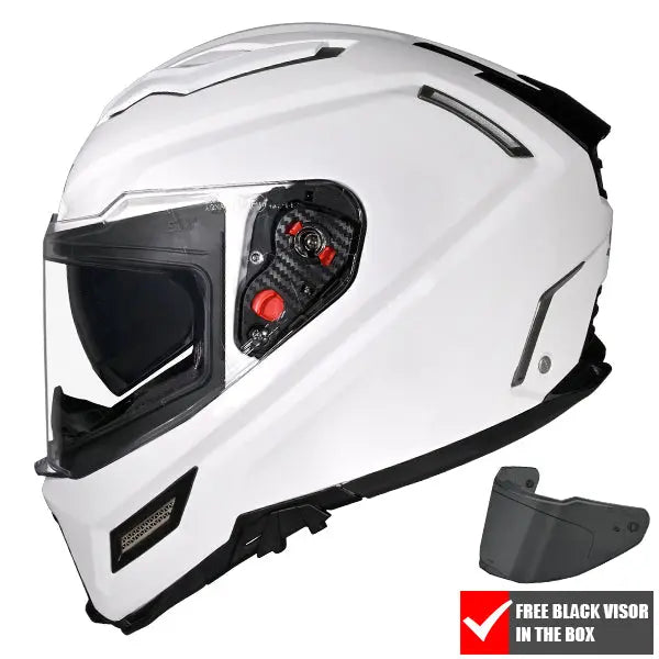 SMK Agnar Unicolour GL100 White FREE UK Delivery, FREE 365 Day Returns | Moto Central