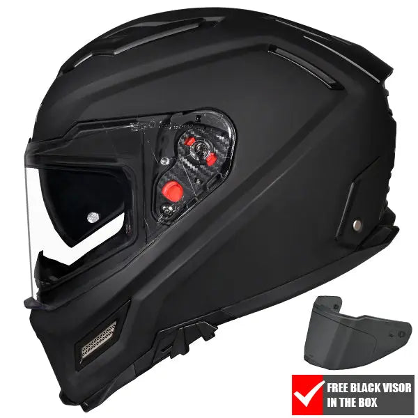SMK Agnar Unicolour MA200 Matt Black FREE UK Delivery, FREE 365 Day Returns | Moto Central
