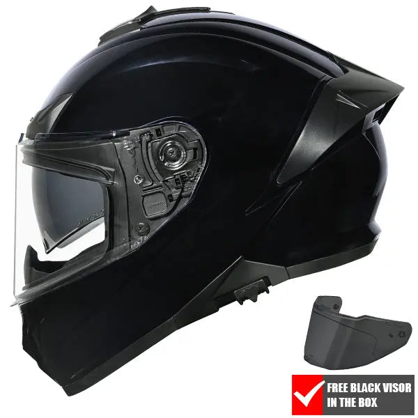SMK Typhoon Unicolour GL200 Black FREE UK Delivery, FREE 365 Day Returns | Moto Central
