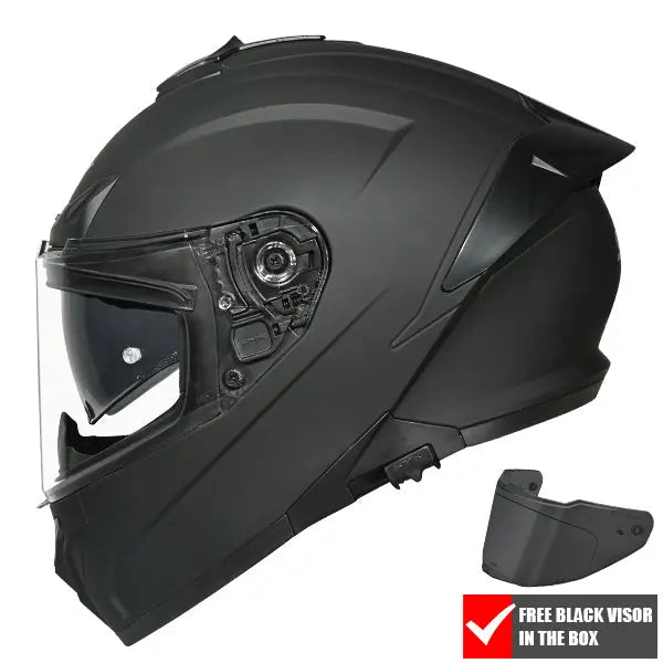 SMK Typhoon Unicolour MA200 Matt Black FREE UK Delivery, FREE 365 Day Returns | Moto Central